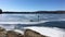 Frozen Onota Lake in Pittsfield, Massachusetts