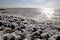 Frozen pier in Afsluitdijk