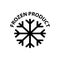 Frozen product icon, keep frozen packaging symbol