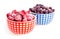 Frozen raspberries and bilberries