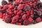 Frozen raspberries, blackberries, cranberries and