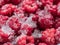 Frozen raspberries with some sugar