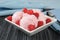 Frozen raspberry yogurt