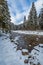 Frozen river in winter, Tatra Mountains
