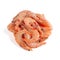 Frozen shrimp. White background. Isolated