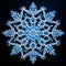 Frozen Snowflake Mandala in a Serene Winter Landscape