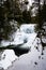 Frozen Split Rock Falls - Winter Waterfall Scene - Adirondack Mountains - New York