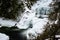 Frozen Split Rock Falls - Winter Waterfall Scene - Adirondack Mountains - New York