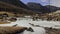 Frozen stream near sela pass in tawang