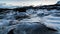 Frozen surface landscape in coastal Norway