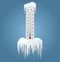 Frozen thermometer