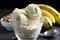 Frozen treat. Sweet Banana Ice Cream by generative AI
