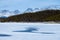 Frozen Upper Kananaskis Lake in Peter Lougheed Provincial Park