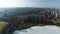 The Frozen Valley Of Three Ponds In Katowice From An Aerial View