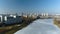 The Frozen Valley Of Three Ponds In Katowice From An Aerial View