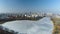 The Frozen Valley Of Three Ponds In Katowice From An Aerial View