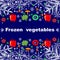 Frozen vegetables abstract background illustration