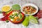 Frozen vegetables in plate and bowl, frozen vegetables retain all the nutrients