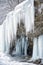 Frozen waterfall. Icefall