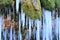 A frozen waterfall in Mullerthal, Luxembourg