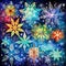 Frozen Whimsy: A Whirling Kaleidoscope of Shimmering Snowflakes