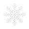 Frozen white snowflake template realistic design vector illustration. Elegant Christmas tree