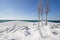 Frozen Winter Landscape On Lake Michigan Coast