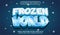 frozen world. editable text effect premium vectors