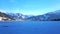 The frozen Zeller lake, Zell am See, Austria