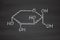 Fructose (D-fructose) fruit sugar molecule. Component of high-fructose corn syrup (HFCS