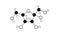 fructose molecule, structural chemical formula, ball-and-stick model, isolated image beta-d-fructofuranose