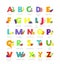 Fruit alphabet vector alphabetical vegetables font and fruity apple banana letter illustration alphabetically set of abc