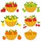 Fruit baskets. Vector Illustration