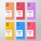 Fruit and Berries Tea Labels Set. Abstract Vector Packaging Design Layouts Bundle. Modern Typography, Hand Drawn Tea