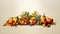 Fruit and berry autumn banner