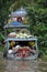 Fruit boat in Mekong river delta