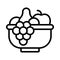 Fruit bowl icon, Thanksgiving related vector