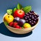 fruit bowl with many fruits