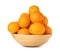 Fruit bowl with tasty oranges isolated