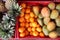 Fruit box in Guadeloupe food market