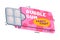 Fruit Bubble Gum in Blister Pack as Sweet Chewing Gum Vector Illustration