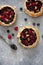Fruit cakes galette with fresh berries