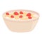 Fruit cereal breakfast icon cartoon vector. Milk corn