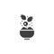 Fruit cereal breakfast vector icon