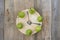 Fruit clock from pears