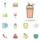 fruit cocktail colored icon. food icons universal set for web and mobile