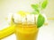 Fruit cocktail smoothie with banana