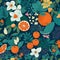 fruit collage features a seamless pattern
