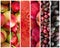 Fruit collage - food background