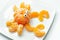 Fruit crab, a snack made of fresh parts of tangerines served in the shape of crab